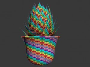 aloe em vaso Modelo 3D