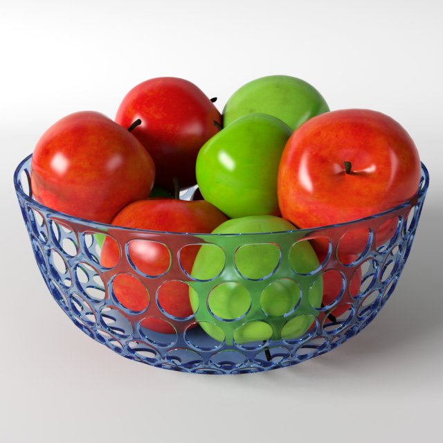 apples in vase Modelo 3D .c4d .max .obj .3ds .fbx .stl .blend 