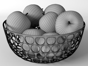 apples in vase Modelo 3D