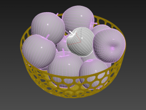 apples in vase Modelo 3D