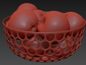 apples in vase Modelo 3D