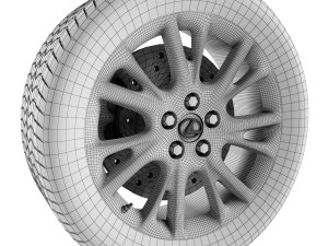 lexus hs 250h wheel Model 3D