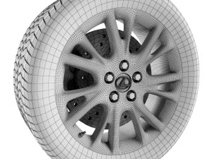 lexus hs 250h wheel 3D Model