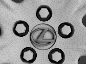 lexus hs 250h wheel 3D Model