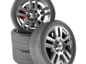 toyota land cruiser prado wheel Modello 3D