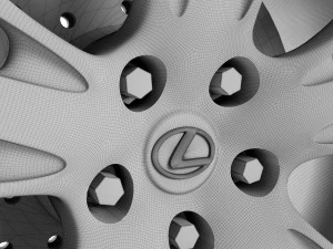 lexus rx 450h wheel 3D Model