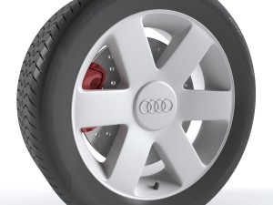 audi a2 wheel 3D Model