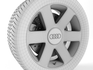 audi a2 wheel 3D Model