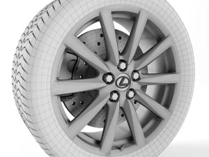 lexus is-f wheel 3D Model