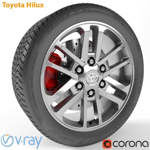 toyota hilux wheel Modelo 3D .c4d .max .obj .3ds .fbx .stl .blend 