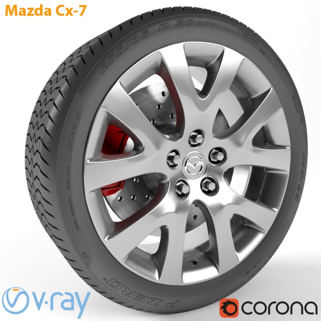 mazda cx-7 wheel 3D-Modell .c4d .max .obj .3ds .fbx .stl .blend 