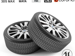 福特 Fusion 混合动力车轮 3D 模型