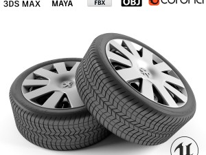 peugeot 107 wheel 3D-Modell