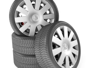 peugeot 107 wheel 3D Model