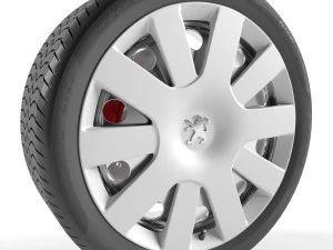 peugeot 107 wheel 3D Model