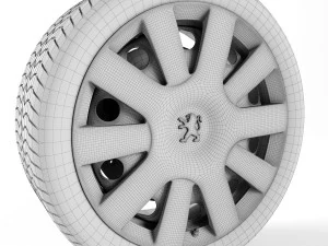 peugeot 107 wheel 3D Model
