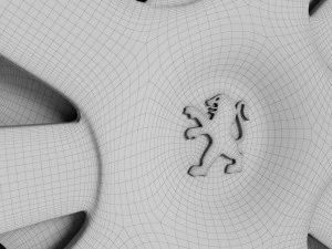 peugeot 107 wheel 3D Model