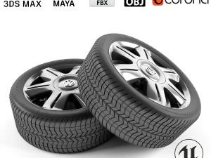 volkswagen passat tekerleği 3D Model