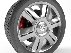 volkswagen passat wheel 3D Model