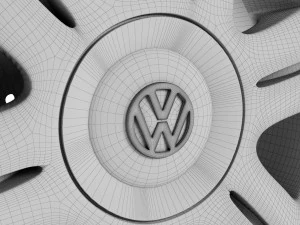 volkswagen passat wheel 3D Model