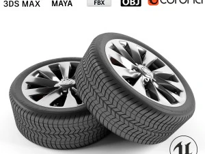 大众尚酷车轮 3D 模型