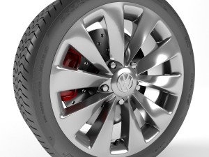volkswagen scirocco wheel Modelo 3D