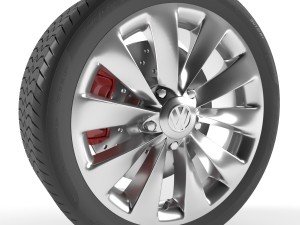 volkswagen scirocco wheel Modelo 3D