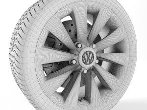volkswagen scirocco wheel Modelo 3D