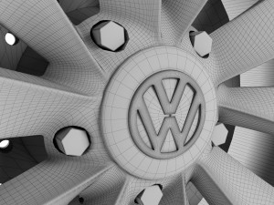 volkswagen scirocco wheel Modelo 3D