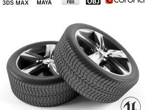 フォルクスワーゲン トゥアレグ ハイブリッド ホイール 3Dモデル