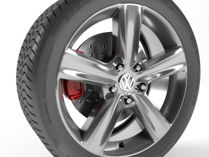 volkswagen touareg hybrid wheel 3D Model