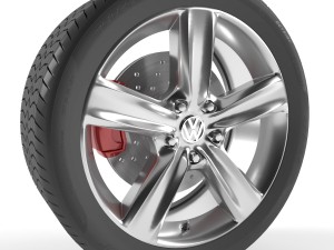 volkswagen touareg hybrid wheel 3D Model