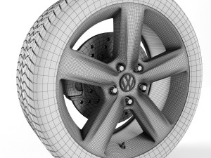 volkswagen touareg hybrid wheel 3D Model