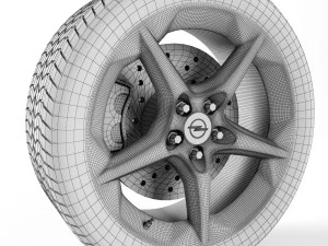 roda opel astra gtc Modelo 3D