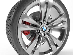 bmw 5 series gran turismo wheel Modelo 3D