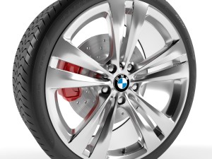 bmw 5 series gran turismo wheel Modelo 3D
