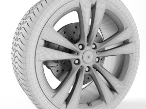 bmw 5 series gran turismo wheel Modelo 3D