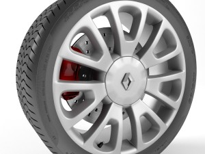 renault clio wheel Modelo 3D