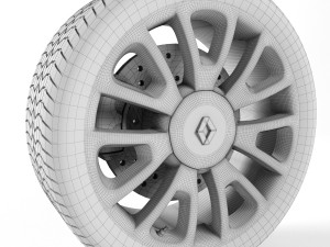 renault clio wheel Modelo 3D