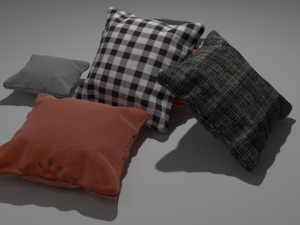 realistic cushions Model 3D