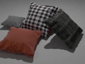 realistyczne poduszki Model 3D