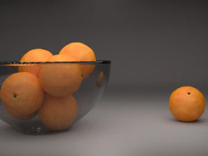 realistic orange 3D Model
