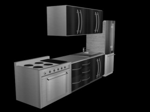 kitchen furniture 3D मॉडल