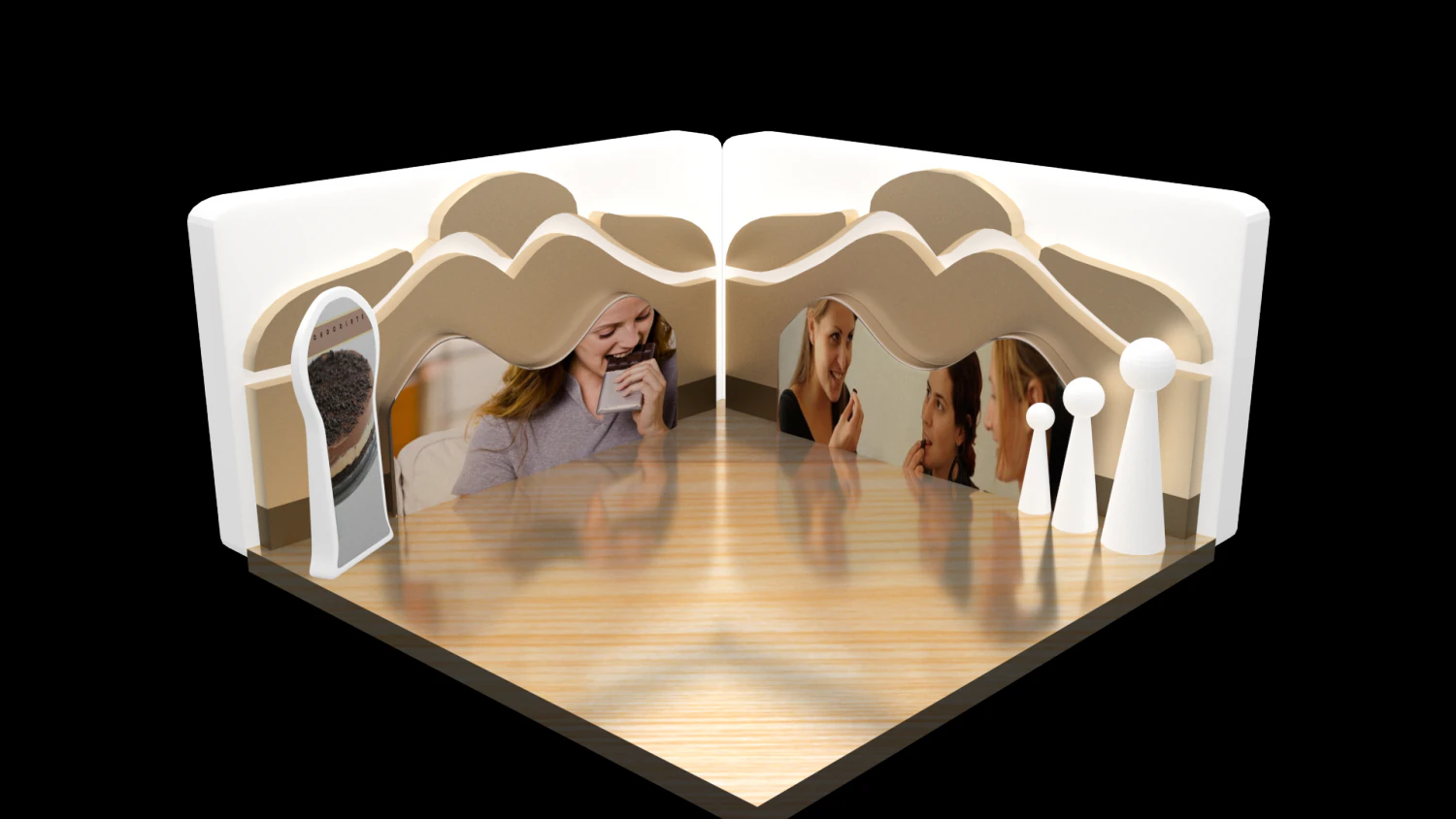 ストールのデザイン 3Dモデル .c4d .max .obj .3ds .fbx .stl .blend 