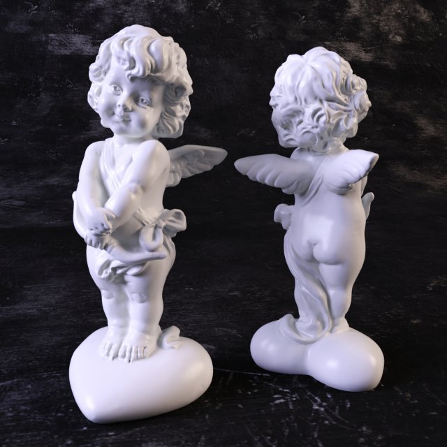 angel cupid  1 3D Model .c4d .max .obj .3ds .fbx .stl .blend 