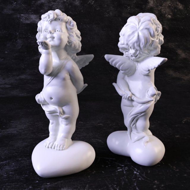 angel cupid 2 Modelo 3D .c4d .max .obj .3ds .fbx .stl .blend 