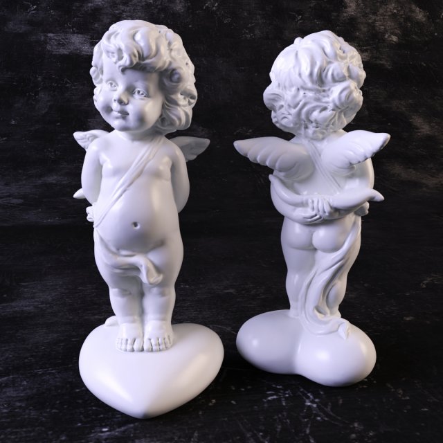 angel cupid 3 3D Модель .c4d .max .obj .3ds .fbx .stl .blend