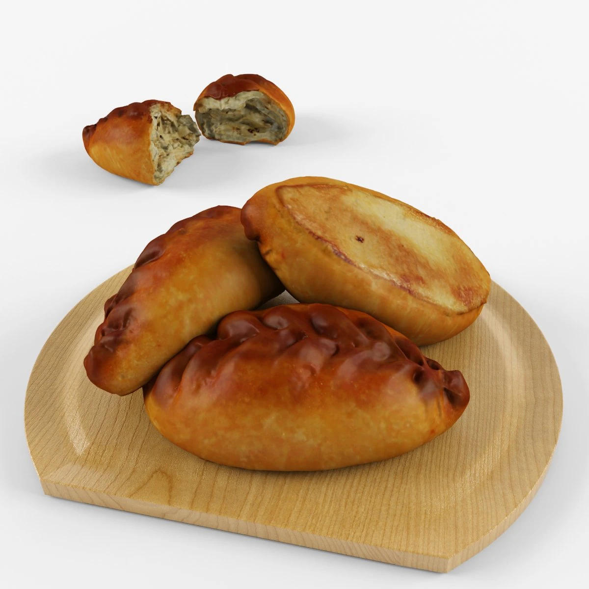 cabbage pie 3D Model .c4d .max .obj .3ds .fbx .stl .blend 