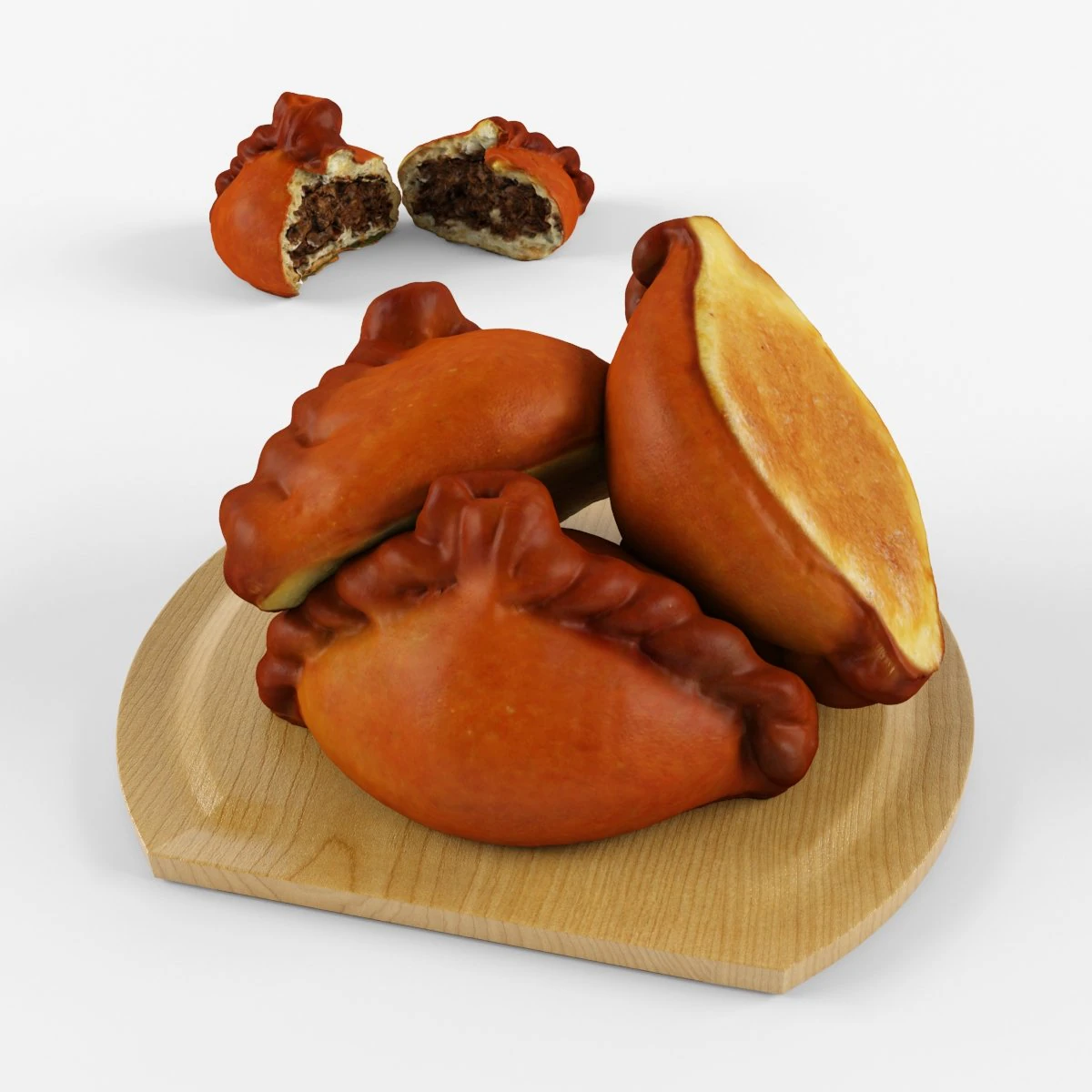 pie with meat 3D Model .c4d .max .obj .3ds .fbx .stl .blend