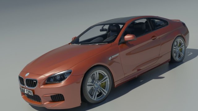 bmw m6 coupe 2015 3D Model .c4d .max .obj .3ds .fbx .stl .blend 